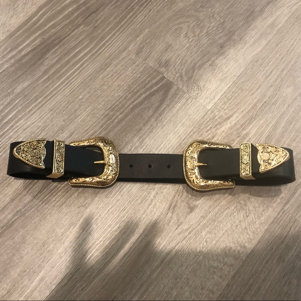 B-Low the Belt Bri Waist Belt With Gold Buckles